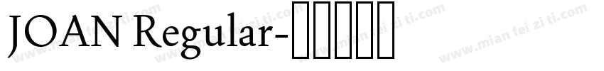 JOAN Regular字体转换